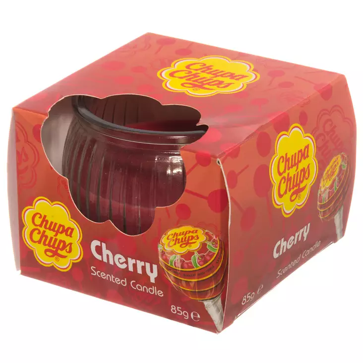Tuoksulasikynttilä Chupa chups Cherry - Pöytäkynttilät ja tuoksukynttilät - 5060169382138 - 1
