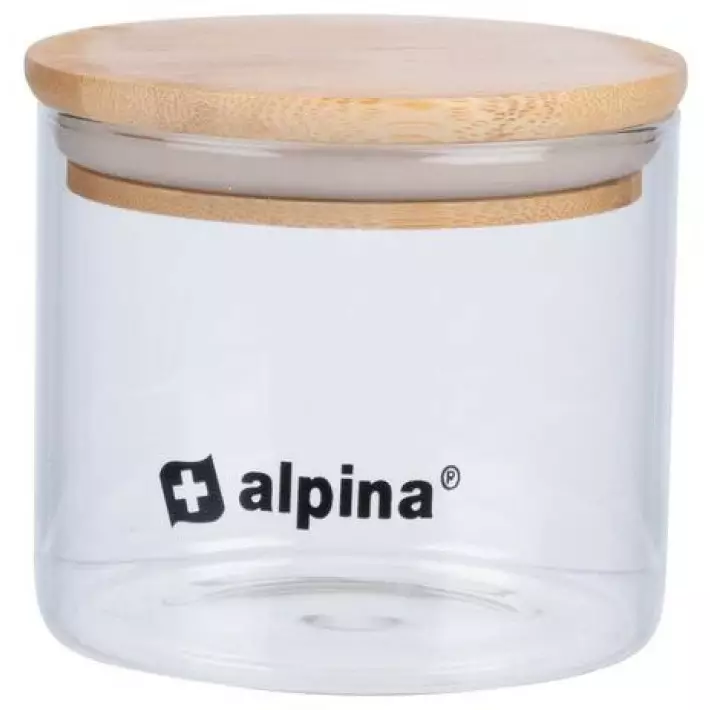 Alpina säilytyspurkki 500ml puukansi - Säilöntäpurkit, pullot ja tarvikkeet - 8711252006888 - 1
