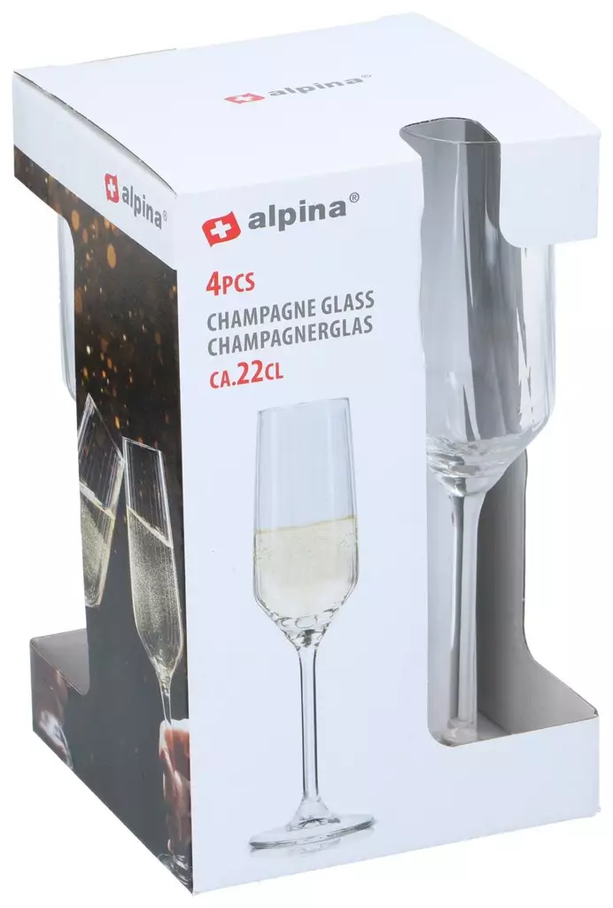 Alpina Shampanjalasit 220ml 4kpl - Juomalasit - 8711252275628 - 1