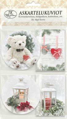 Askartelukuviot Joulukuvat punainen - Joulukorttiaskartelu - 6417715029198 - 1