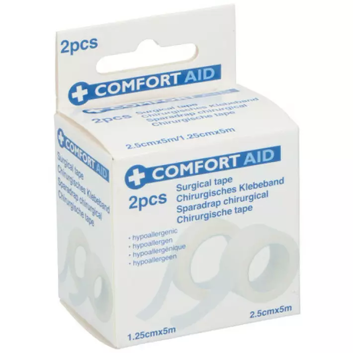 Comfort Aid kirurginen teippi 2.5cm/1.25cmx5m - Ensiaputuotteet - 8711252178318 - 1