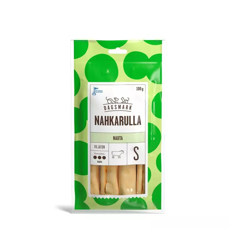 DM Nahkarulla nauta S 100 g - Puruluut - 6430066380718 - 1