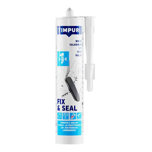 Fix & Seal Ratk.massa Valkoinen 290ml - Kiinnitys- ja liimamassat - 6418091031768 - 1