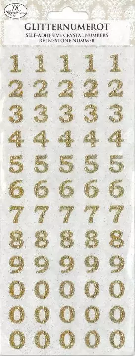 Glitternumerotarra kulta - Tee-se-itse DIY - 6417715024988 - 1
