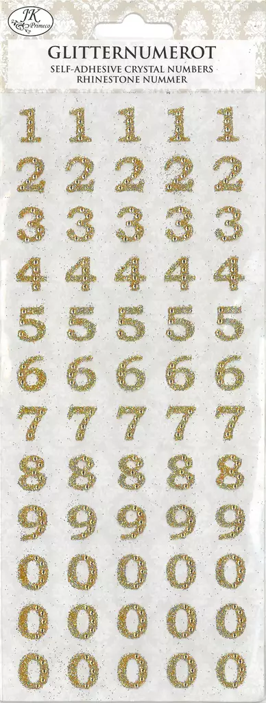 Glitternumerotarra kulta - Tee-se-itse DIY - 6417715024988 - 2