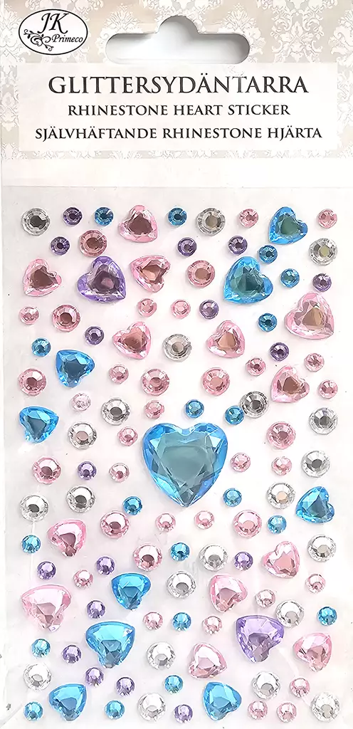 Glittersydäntarra sini/lila - Tee-se-itse DIY - 6417715125098 - 2