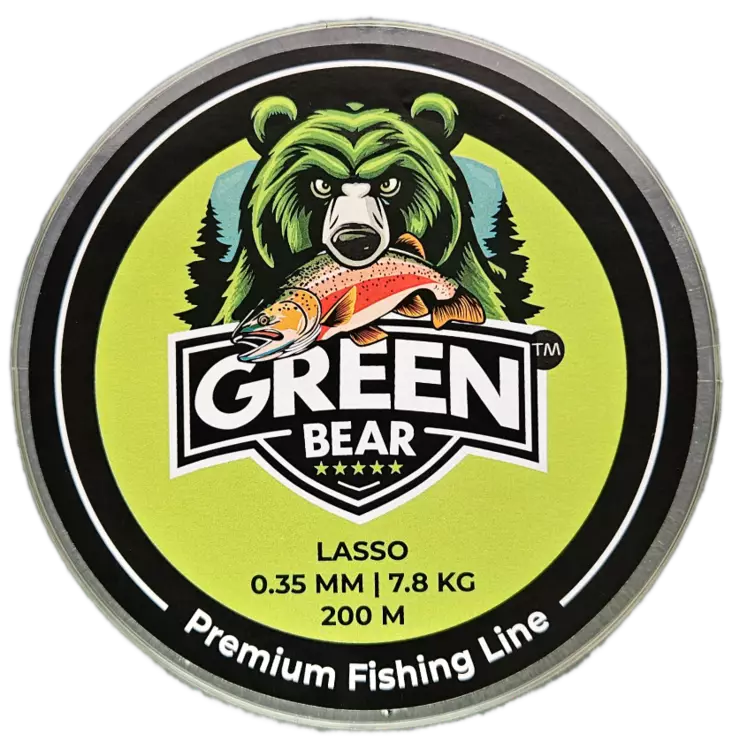 Green Bear Lasso 200m 0.35 kirkas - Monofiilisiimat - 6429811361188 - 1