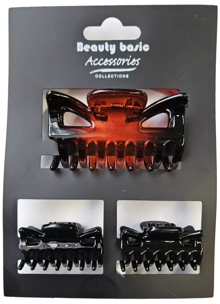 HIUSKLIPSIT 3KPL - Korut ja hiusasusteet - 6438159300698 - 1