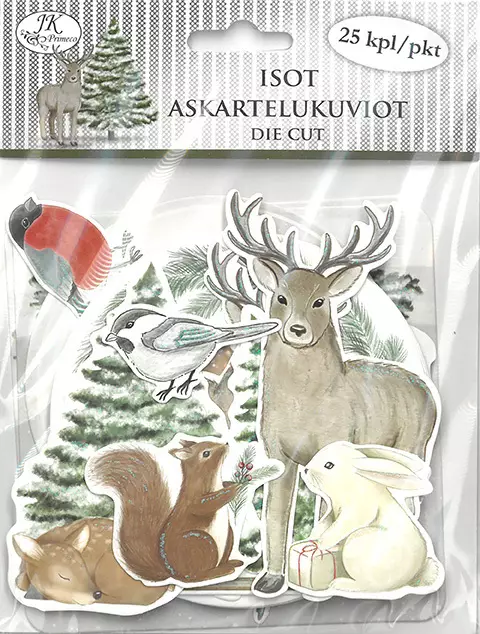 Isot askartelukuviot Talvi luonto 25kpl - Joulukorttiaskartelu - 6417715034338 - 1