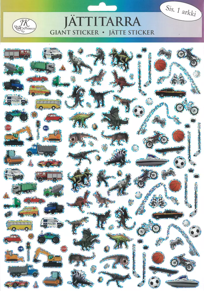 Jättitarra-arkki Autot ja dinosaurukset mini - Tee-se-itse DIY - 6417715051328 - 1