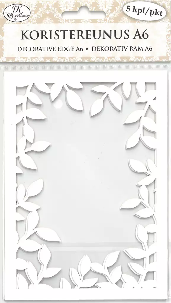 Koristereunus A6 Lehdet valkoinen 5kpl - Tee-se-itse DIY - 6417715069958 - 1