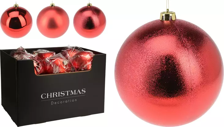 Kuusenpallo 14 cm punainen - Joulukuusen koristeet - 8721037137928 - 1