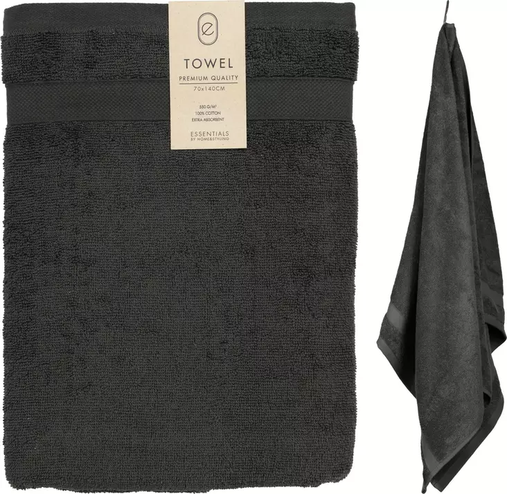 Kylpypyyhe 70x140 cm, antrasiitti - Käsi- ja kylpypyyhkeet - 8720573823708 - 1