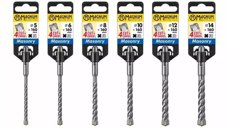 Magnum 4Cut+ kiviseinäporanterä 160 mm – SDS Plus - Kiviporanterät - 0000000007268 - 1
