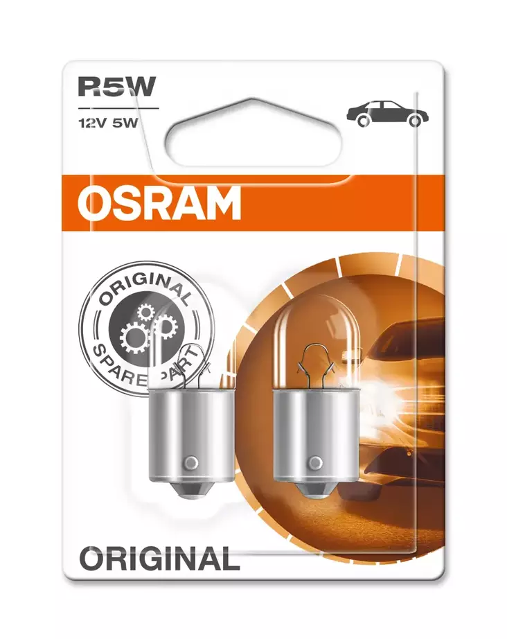 OSRAM POLTIN 12V R5W 2KPL/PKT - Auton polttimot - 4062172396028 - 1