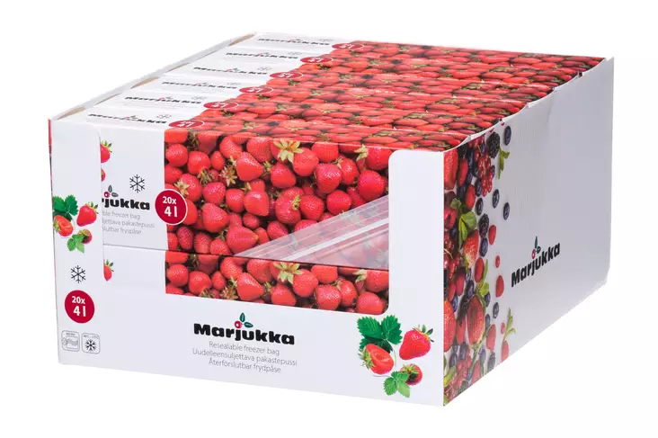 Pakastepussi avaa-sulje 4L 20kpl - Pakastuspussit ja kertakäyttörasiat - 6410416276908 - 1