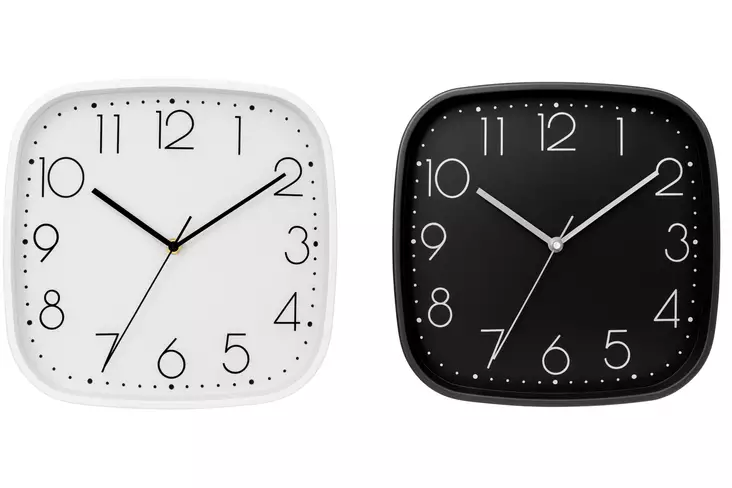 Seinäkello Neliö 30 * 30 * 4cm - Herätyskellot - 6438506012298 - 1