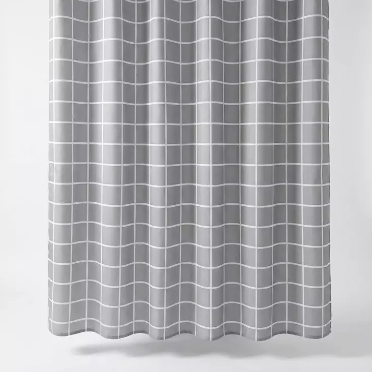 SUIHKUVERHO 180x200cm ruutukuosi - Suihkuverhot - 6438159397728 - 1