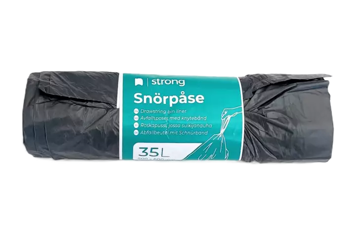 VETONAUHAROSKAPUSSI 35L MUSTA 15KPL/RLL - Jätteiden lajittelu - 5055373105758 - 1