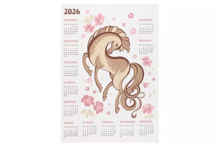 Winteria Kalenteripyyhe 2026 50x70 cm - Keittiötekstiilit - 6410416503738 - 1