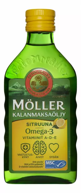 Möller Kalanmaksaöljy 250ml sitruuna - Vitamiinit - 7070866007089 - 1