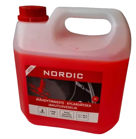 Nordic Jäähdytysneste RED longlife 3L - Jäähdytysnesteet - 4742516001039 - 1