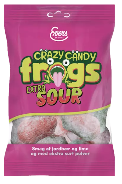Carletti Crazy Candy Frogs Extra Sour - Makeispussit, -patukat ja tikkarit - 5701049255929 - 1