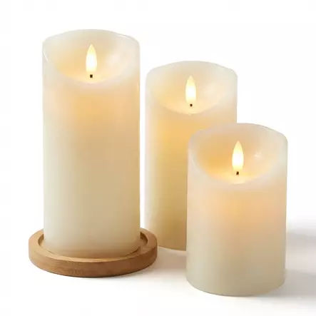 LED KYNTTILÄ 3D rustiikki ajastimella - LED-kynttilät - 6438159292429 - 1