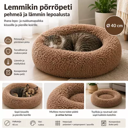 LEMMIKIN PÖRRÖPETI 40 cm - Koiran pedit ja korit - 6438506021979 - 1