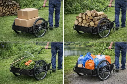 Maitokärry musta - Kottikärryt ja kottikärrynpyörät - 6438168112169 - 2