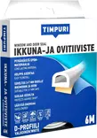 TIMPURI Ikkuna- ja ovitiiviste D-profiili 6m valkoinen - Ikkunatiivisteet ja ovitiivisteet - 6418091706239 - 1