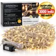 Jääkristalli LED-valosarja 3000 LED 160 m – lämmin valkoinen - Sisävalosarjat ja valonauhat - 6438159313629 - 1