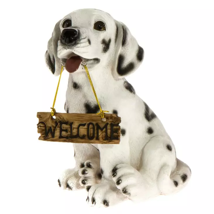 4Living Koira 24 cm "welcome" -kyltti dalmatialainen - Pihapatsaat ja -koristeet - 6410413294769 - 1