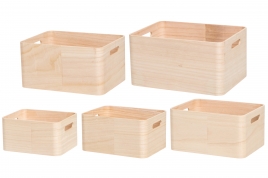 4Living Puulaatikko 26x20x13,5 cm - Laatikot - 6410413074019 - 1