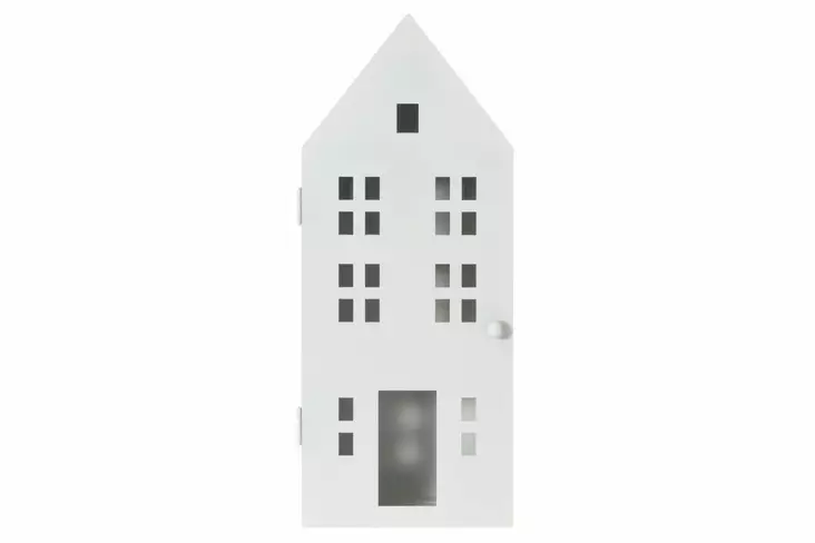 4Living Avainkaappi talo valkoinen - Kynttilät ja lyhdyt - 6410416426709 - 1