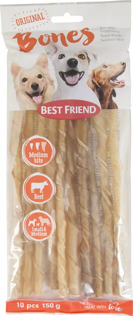 Best Friend bones original natural purutikku 22 cm 10 kpl 150 g - Puruluut - 5700551124389 - 1