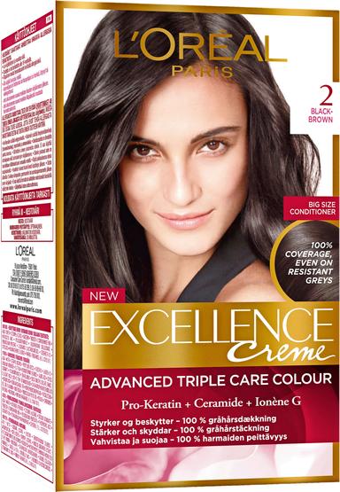 EXCELLENCE 2 BLACK BROWN MUSTANRUSK. KES - Hiusvärit - 3600521929339 - 1