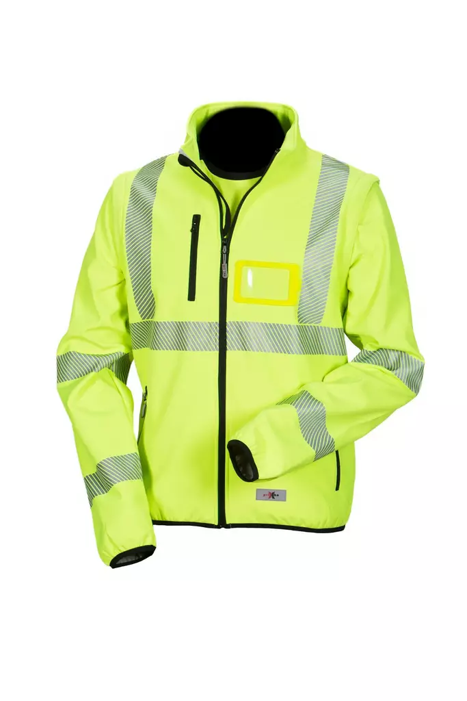 Huomiovärinen softshell pusero keltainen - 4138 - Työvaatteet - 6418326413819 - 1