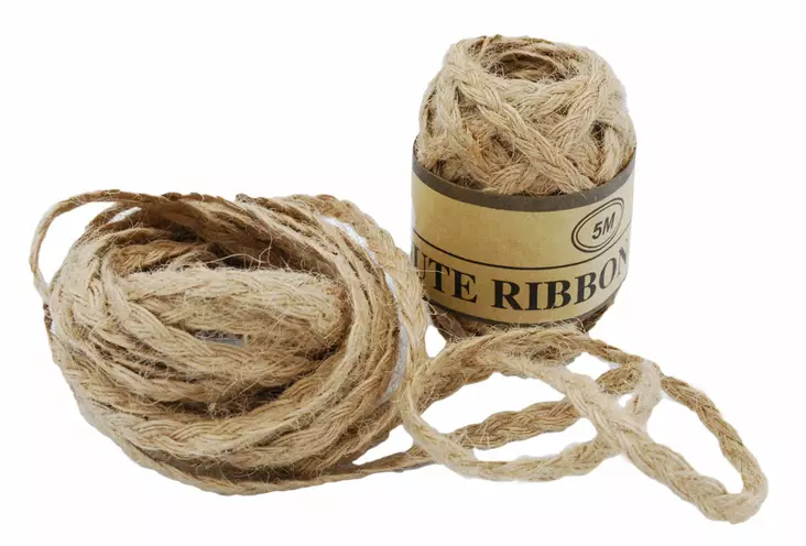 Juuttinauha, palmikoitu, litteä, 6mm x 5m - Tee-se-itse DIY - 6420616798049 - 1