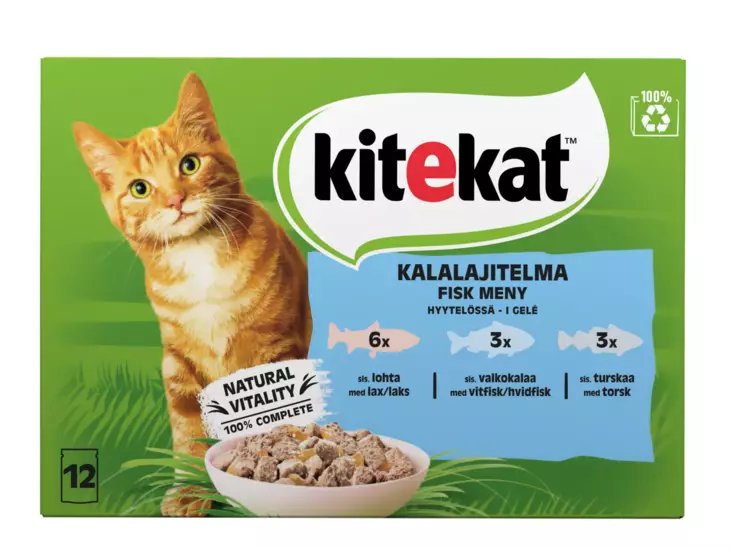 KITEKAT KALASTAJAN KALAHERKUT - Kissan märkäruoka - 4008429157219 - 1