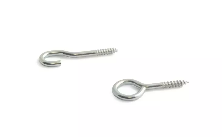 KOUKKU JA SILMU TERÄS NIKLATTU - Koukut ja naulakot - 7317900032769 - 1