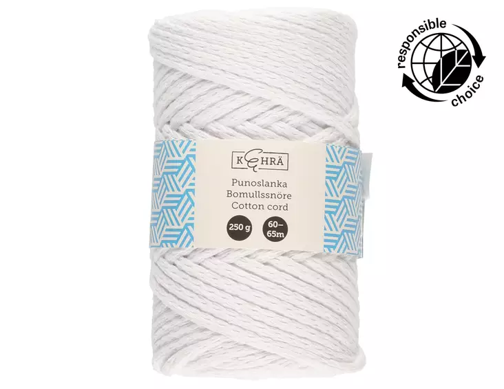 Kehrä Punoslanka valkoinen 250 g - Käsityötarvikkeet - 6410413173019 - 1