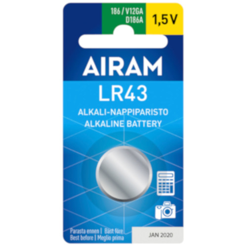 LR43 / 86A /1,5V - Nappiparistot - 6435200138019 - 1