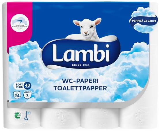 Lambi WC-paperi 24 rl valkoinen - WC-paperit - 7316970179459 - 1