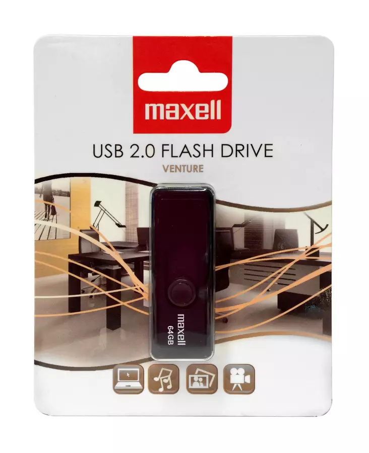 Maxell USB 64GB VENTURE - Tallennusvälineet - 4902580723439 - 1