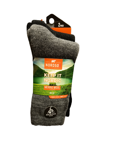Merinovillasukat 2 paria 39-42 - Miesten sukat - 6438159996969 - 1