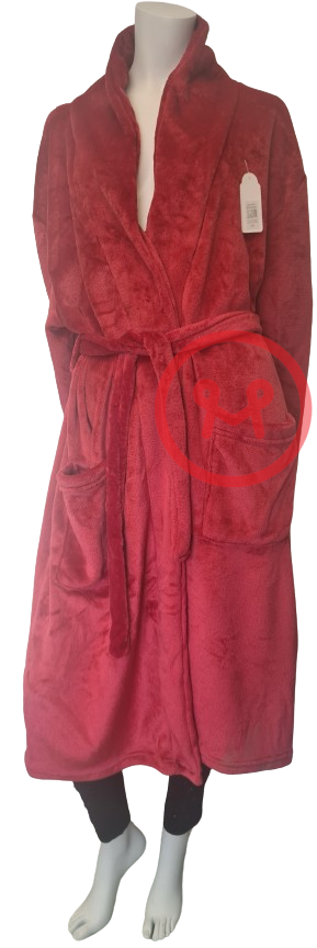 N Fleece aamutakki viininpun - Naisten aamutakit ja kylpytakit - 6438159381819 - 1