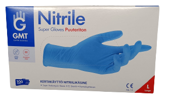 NITRIILIKÄSINE XL-KOKO 100kpl - Suojavaatteet, -käsineet ja -tarvikkeet - 6438159999939 - 1