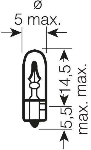 OSRAM POLTIN 12V ECO 1.2W 2KPL/PKT - Auton polttimot - 4050300925769 - 1