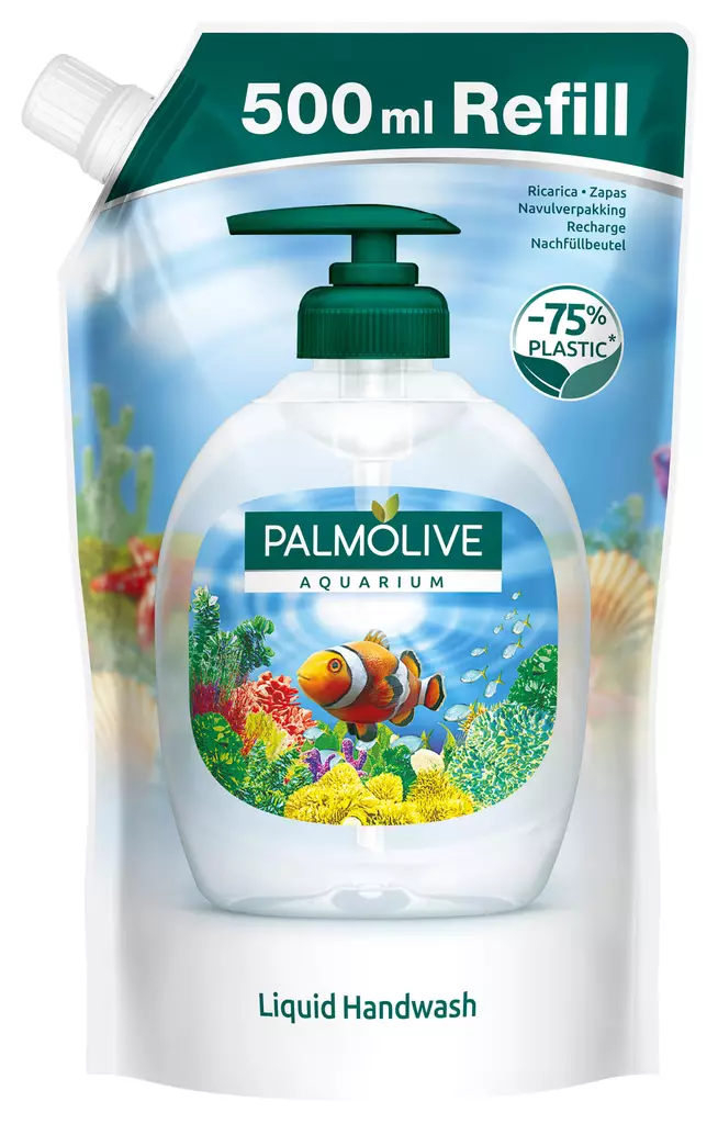 PALMOLIVE 500ML NESTESAIPPUA TÄYTTÖ AQUA - Käsisaippuat - 8714789510309 - 1